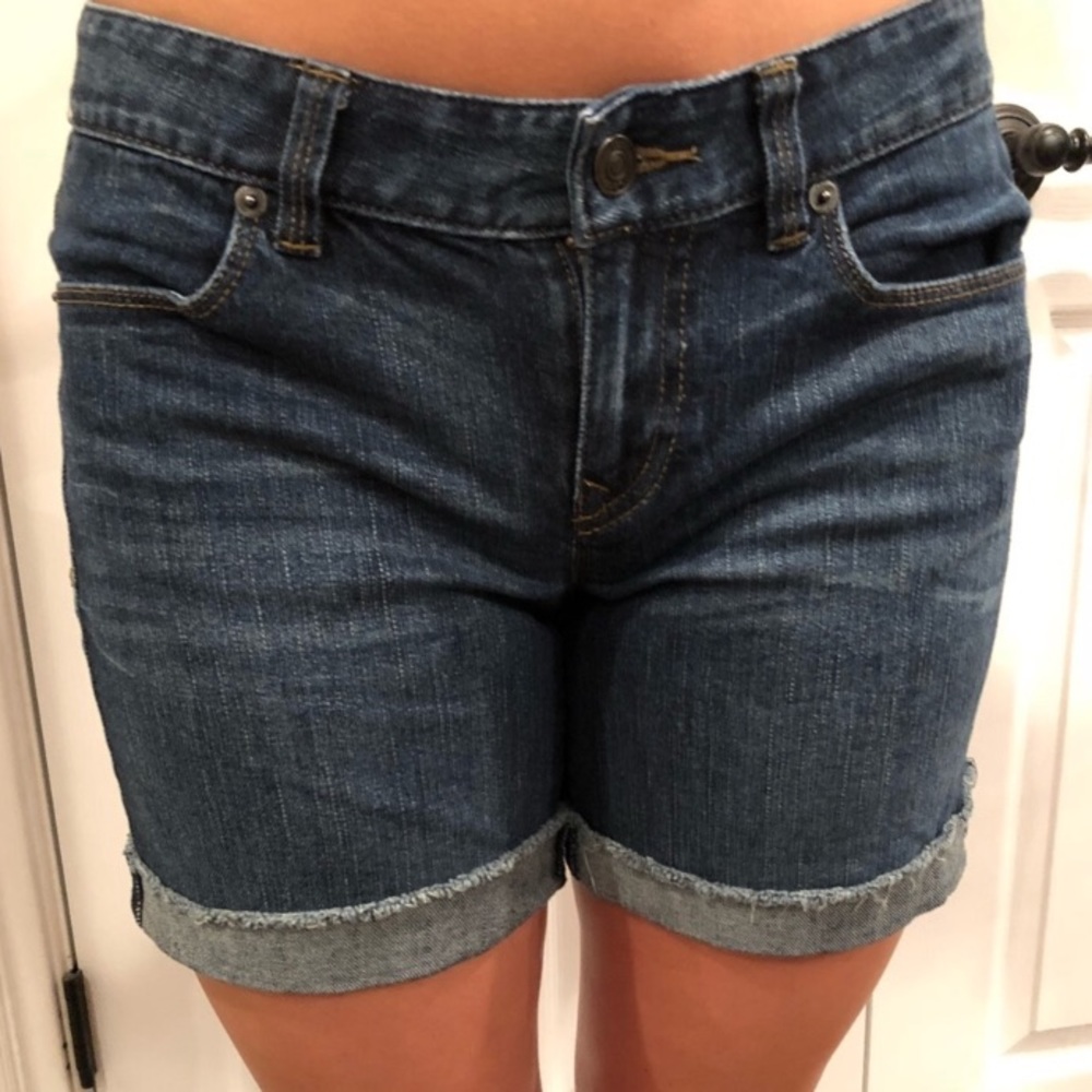 Mid length Jean shorts